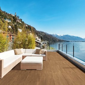 Lastra di cemento Selva Amazzonia in gres naturale marrone L 80 x L 40 cm, spessore 20 mm, 36 pezzi