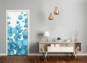 Sticker porta Palle di astrazione 95x205 cm