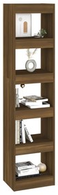 Libreria/divisorio rovere marrone 40x30x166 cm