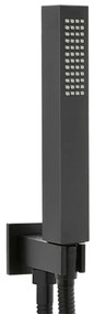 Kit doccia da incasso con soffione 20 cm e set completo nero opaco Lotus
