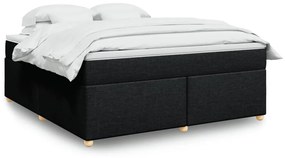 Giroletto A Molle Con Materasso Nero 180x200 Cm İn Tessuto /