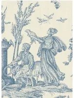 Lewis & Wood Carta da parati Toile Baptiste - Ciel