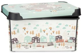 Scatola portaoggetti con coperchio Per bambini Autostrada Plastica 5 L 19 x 13,5 x 29 cm (12 Unità)
