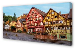 Quadro stampa su tela Germania Città Vecchia della Baviera 100x50 cm