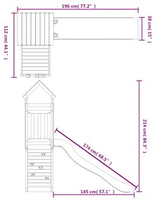 Set da Gioco da Esterno in Legno di Pino Impregnato