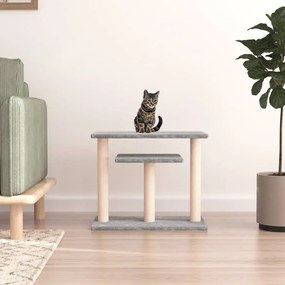 Pali Tiragraffi Per Gatti Con Piattaforme Grigio Chiaro 62,5 Cm /