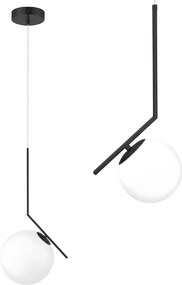 Lampada Da Soffitto Pensile Di Vetro Palla Oro Bianco Oro G107-1W BLACK WHITE