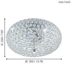 Eglo 95284 - Lampada da soffitto CLEMENTE 2xE27/60W/230V