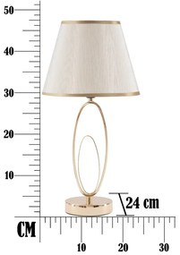 Lampada da tavolo bianca con design dorato Flush - Mauro Ferretti
