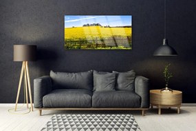 Quadro acrilico Paesaggio di piante da campo 100x50 cm