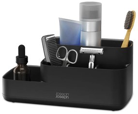 Organizer da bagno in plastica nero EasyStore - Joseph Joseph