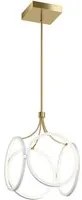 Lampadario Industrial Nordico Ciri Alluminio Bianco Oro Champagne Led 45W 3000K