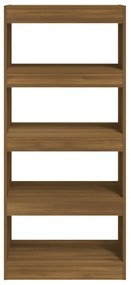 Libreria/Divisorio Rovere Marrone 60x30x135cm Legno Multistrato