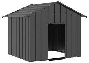 Casetta Per Cani Con Tetto 131x101x102 Cm Acciaio Zincato /