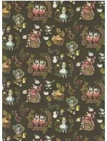 Sanderson Tapete Alice in Wonderland - Chocolate