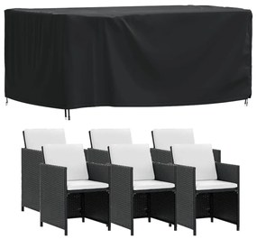 Copertura mobili giardino nera 172x113x73cm impermeabile 420d