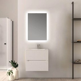 Mobile bagno cannettato 60 cm Bianco Opaco Riga