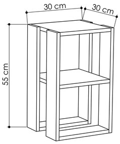 Comodino bianco Lonie - Homitis