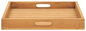 Vassoio da Portata 50x50 cm in Legno Massello di Teak