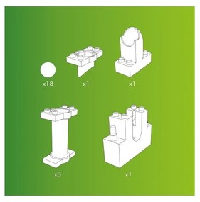 Set di attacchi per binari a sfera per ascensori, 24 pezzi - Hubelino