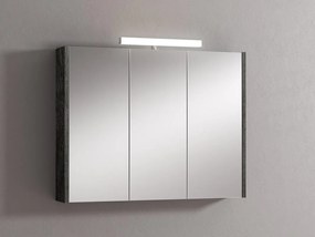 Pensile con luce Akira tigerwood L 90 x H 70 x P 15.5 cm