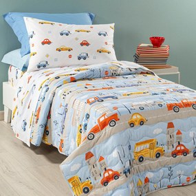 Copriletto Trapuntato in Cotone Car Singolo Caleffi Kids