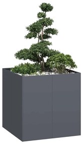 Fioriera Antracite 80x80x80 Cm İn Acciaio /