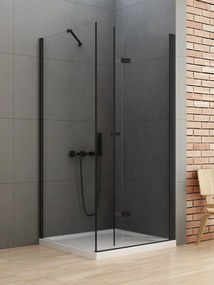 New Trendy New Soleo Black box doccia 70x70 cm quadrato nero opaca/vetro trasparente D-0237A/D-0113B