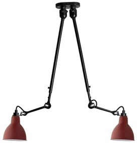 302 Doppio Plafoniera Rosso - Lampe Gras