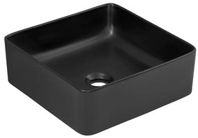 COMAD UM-6276 SLIM 40 BLACK DP - Lavabo da appoggio SLIM 37x37 cm nero opaco