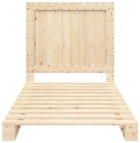 Giroletto con testiera 100x200 cm legno massello di pino