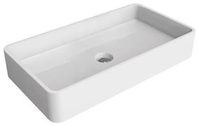 Flaminia Miniwash Lavabo cm 75 da appoggio o sospeso su staffe in ceramica bianco