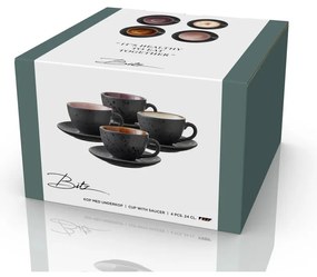 Tazzine in set nere in ceramica 4 pz 240 ml Gastro Black/Mix – Bitz