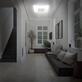 Plafoniera LED moderno Vizzini, bianco 56x56 cm dimmerabile, 5050 lumen INSPIRE