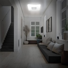 Plafoniera LED Vizzini Ø 56 cm bianco IP20 cct da bianco caldo a bianco freddo con regolazione di temperatura, 5050 lumen INSPIRE