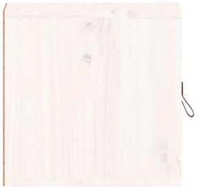 Pensili 2pz bianchi 31,5x30x30 cm in legno massello di pino