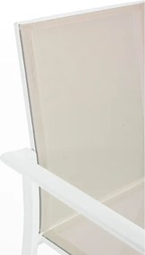 Sedia Da Esterno In Alluminio E Textilene Con Braccioli Konnor Bizzotto Bianca New CX24