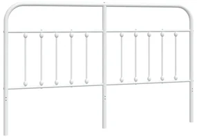 Testiera in metallo bianco 180 cm