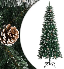 Albero Di Natale Artificiale Con Base Verde 210 Cm Pvc /
