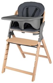 Lionelo - Seggiolino da pranzo per bambini 3 in 1 MEGAN Legno Grigio