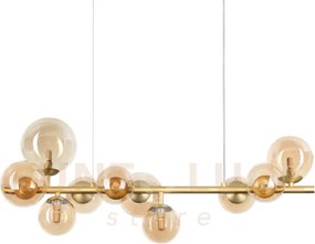 Perlage lampadario a sospensione 10 luci attacco g9 lampadine inclu...