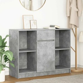 Credenza Con Cassetto Grigio Cemento 101x35x76 Cm İn Truciolato /