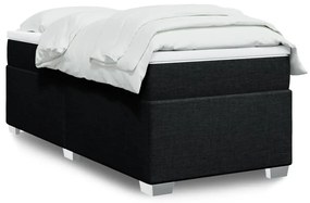 Giroletto A Molle Con Materasso Nero 90x200 Cm İn Tessuto /