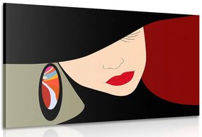 Quadro su tela – Signora elegante con cappello