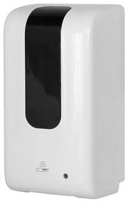 Dispenser per sapone liquido automatico da 1,2 L bianco in plastica alimentato a batterie o con cavo