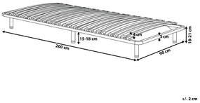 Rete a doghe per materasso singolo 90 x 200 cm COMBOURG Beliani