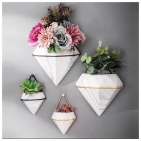 SET 2x Fioriera da parete SEMELA 23x20 cm oro