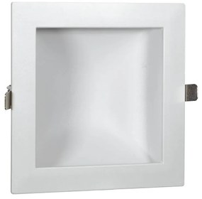 Faro LED da incasso Quadrato Luce INDIRETTA 20W Foro 155x155mm Colore Bianco Caldo 3.000K