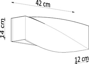 Applique da Parete SIGMA E27 in Ceramica e Vetro da interno