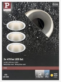 Paulmann 93410 - SET 3xLED/6,5W IP44 Faretto bagno dimmerabile COLE 230V